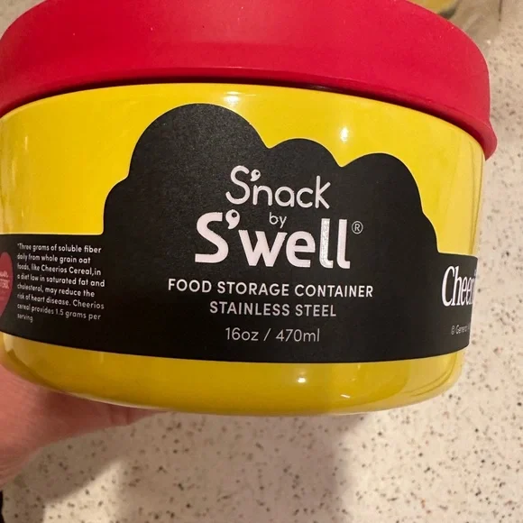 Cheerios Cereal SNACK by Swell 16oz Bowl Stainless Steel Storage Container - Picture 7 of 12